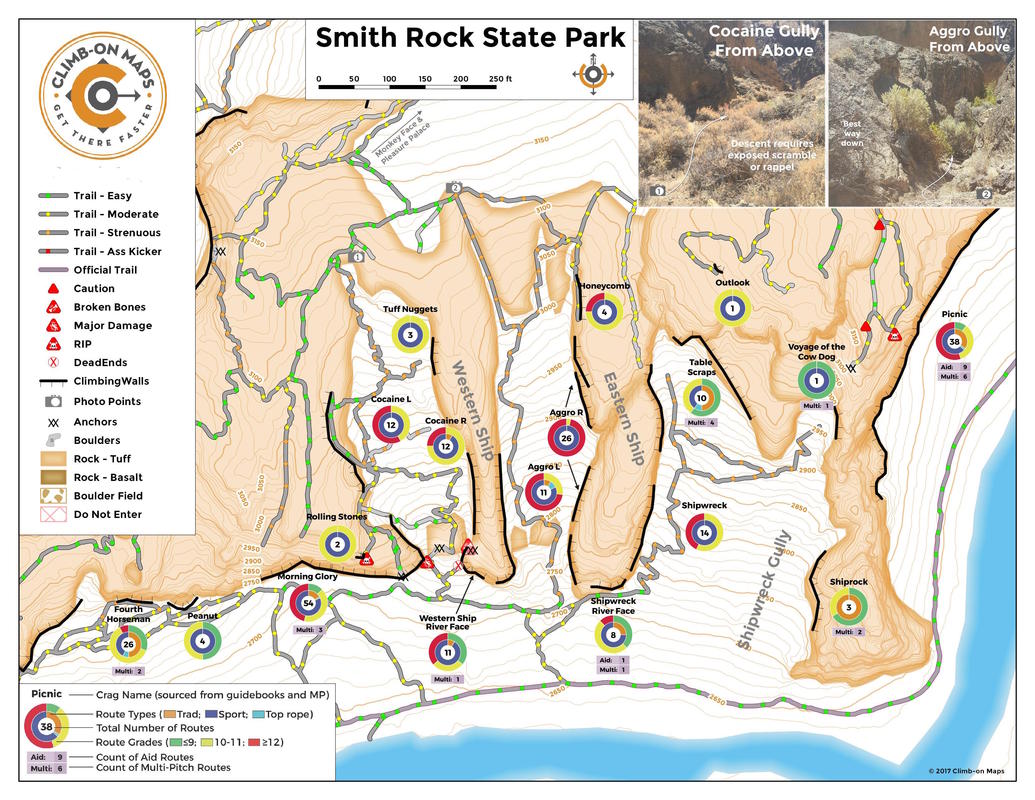 Smith Rock Oregon Climber S Map Climb On Maps
